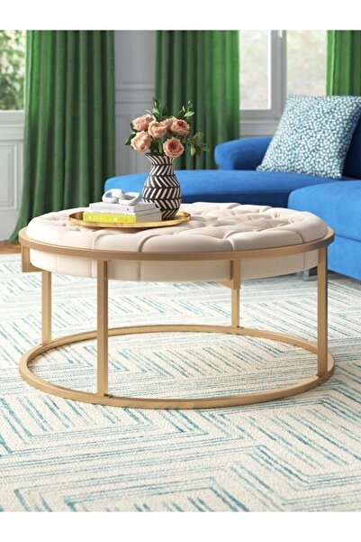 Evka Stery Bench Bej, Bench Puf, Yatak Ucu Bench, Yemek Masası Bench, Orta Sehpa