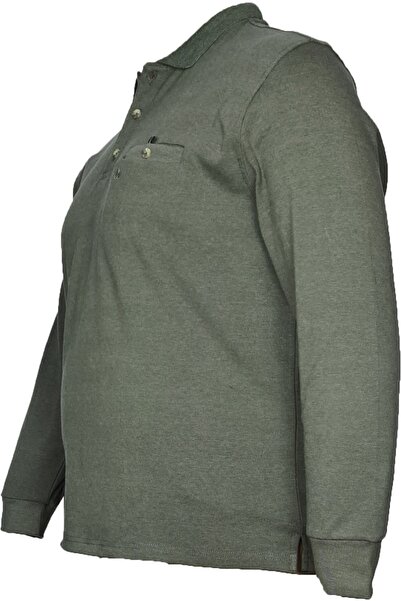 Grand Lavita Büyük Beden Kışlık Polo Yaka Sweatshirt