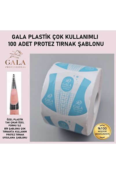 GALA Professional Gala Lüks Ve Çok Kullanım Plastik Tırnak Protez Şablonu