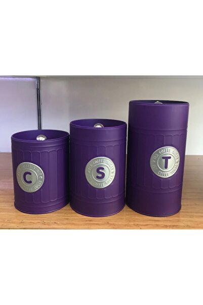 Hibana 3 Lü Yuvarlak Çay Kahve Şeker Saklama Kabı 1000-750-500ml