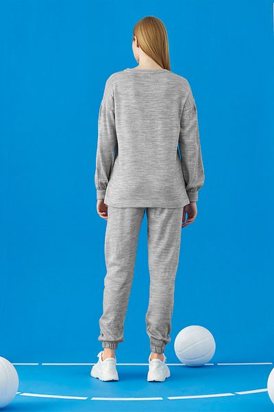 GİZZEY 20706 Γυναικεία φόρμα φόρμας Crew Neck