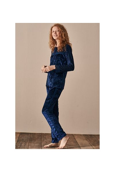 çamaşırsepeti 3910 Set de pijamale din catifea pentru femei