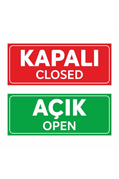 Partini Tasarlat Açık-Kapalı Vantuzlu Kapı Tabelası - Pt164