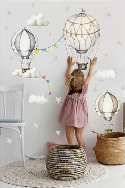 Grafikup Αυτοκόλλητο τοίχου για παιδικό δωμάτιο Country of Balloons