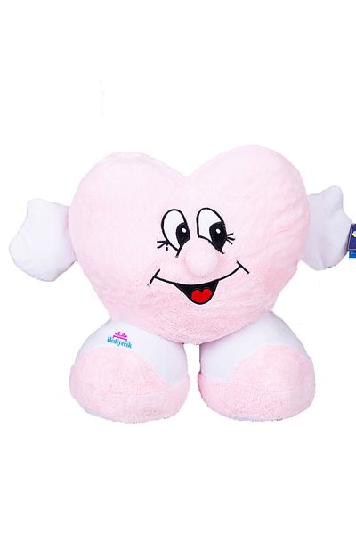 hediyecik 40 Cm Plush Smiling Toy - Footed Plush Heart