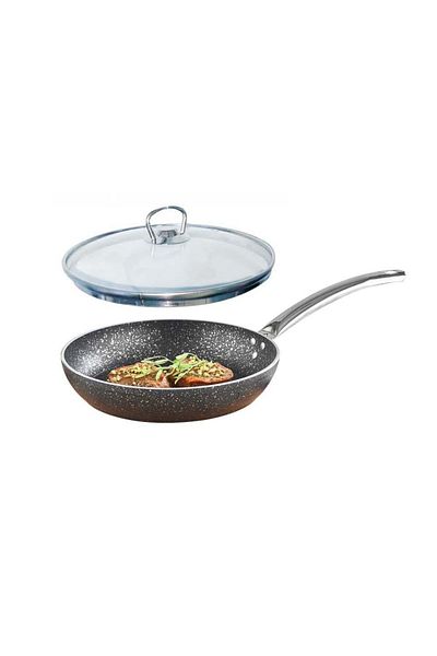 Kahramanlar Granite Pan with Lid 24 Cm
