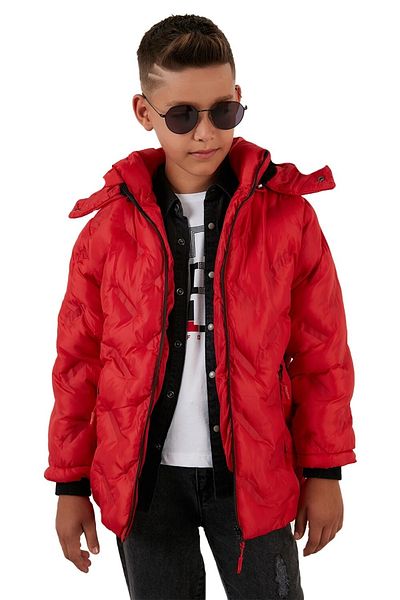 LifeForModa Boy's Plush Lined Removable Hooded Waterproof Coat 5053