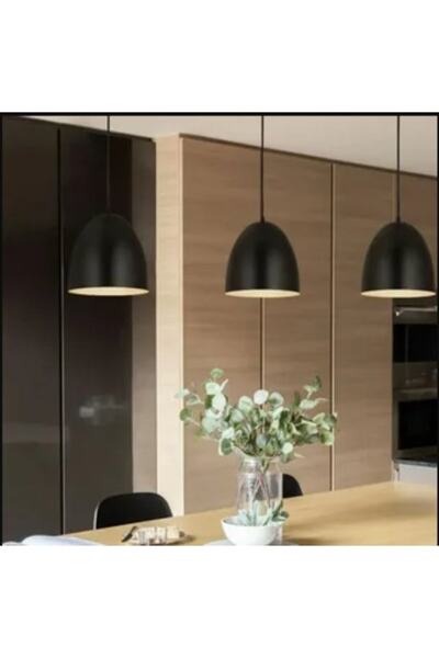 RİOLİGHT Retro Rustik Siyah Içi Beyaz Cafe,masa Üstü Için Tekli Sarkıt Avize Not:1adet Tek Fiyatıdır