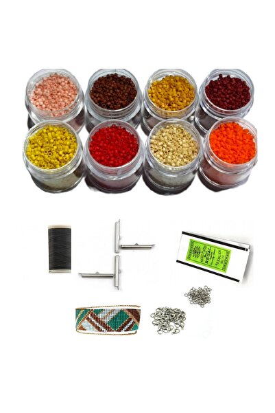 RLX BUJİTERİ Set original de mărgele Miyuki Delica 8 culori - cu ață Miyuki, ...