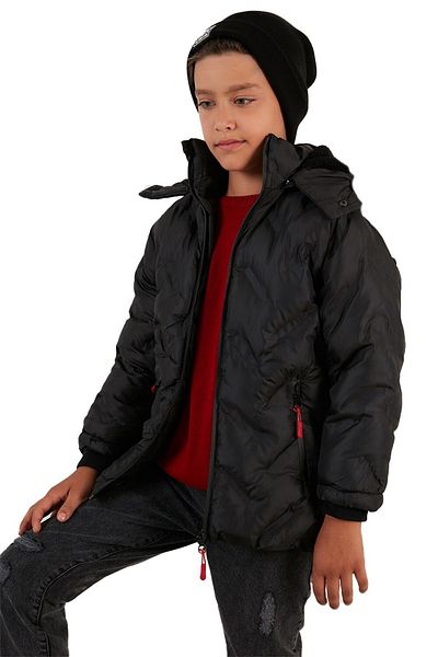 LifeForModa Boy's Plush Lined Removable Hooded Waterproof Coat 5053