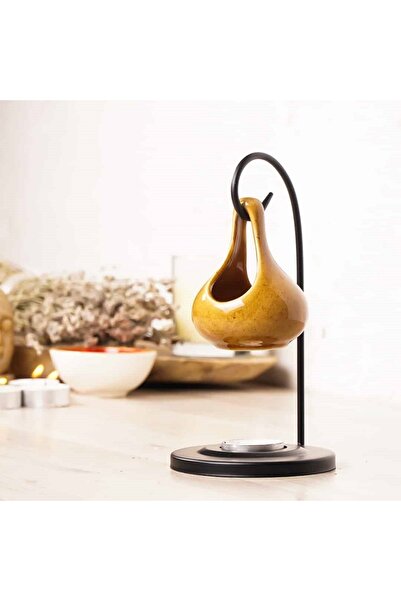 hediyeconcepti Metal Standlı Kahverengi Buhurdanlık
