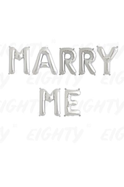 MFM Balon din folie argintie Party Marry Me 100 Cm