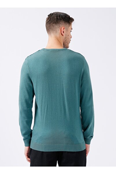 U.S. Polo Assn. Bisiklet Yaka Yeşil Erkek Kazak Kalve