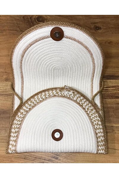 AYŞE SERHOŞOĞLU HOME DESİGN Clutch Bag, Straw Bag, Handmade Clutch Bag, Daily Bag, Designer Bag