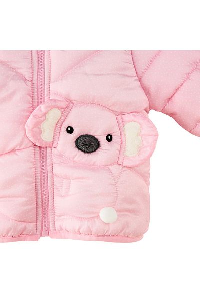 PODİUM GİYİM Welsoft Inflatable Winter Coat with Cute Kuala Figured Ears
