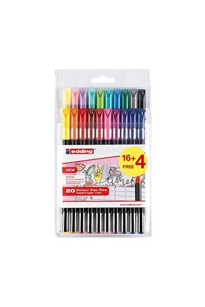 Edding 20'li Poşet (16+4) Blisterli Markör Seti