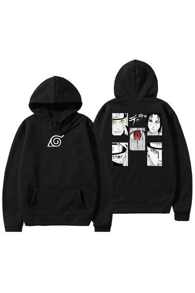 GALASHOP هودي للجنسين من Naruto مطبوع من الأمام والخلف