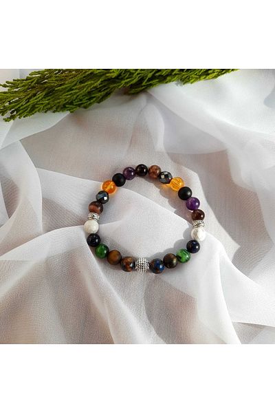 Lavinia Atelier سوار الطالب من الحجر الطبيعي - أنوليت، رودونيت، سبج