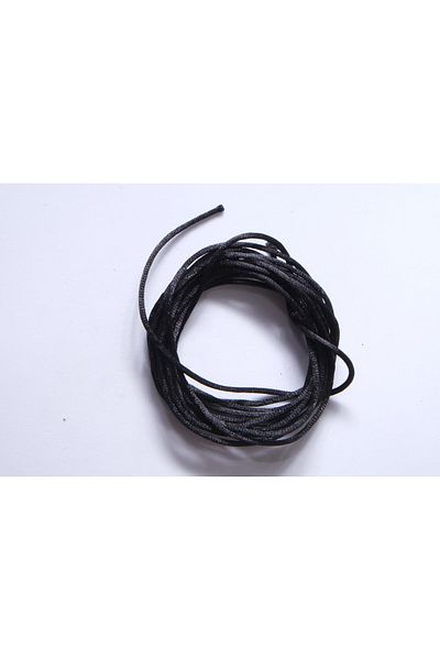 Eskişehir hobi sanat 3 μέτρα Μαύρο Χρώμα 2 mm Παχύ νήμα Πανίκι Προσκέφαλο Σατέν Κολιέ Κοσμήματα Σχέδιο Σχοινί Βραχιόλι Σχοινί