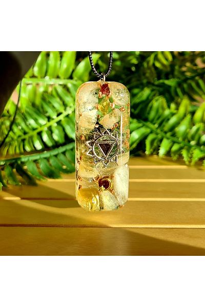 Singincraft Abdominal Chakra(Solar Plexus) Orgonite Necklace (Handmade Design Products)