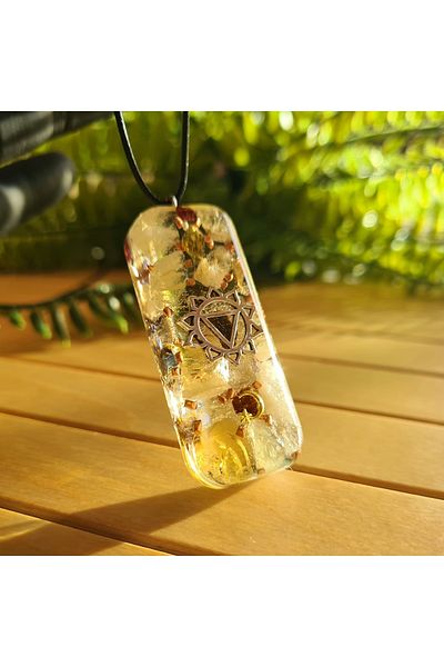 Singincraft Abdominal Chakra(Solar Plexus) Orgonite Necklace (Handmade Design Products)