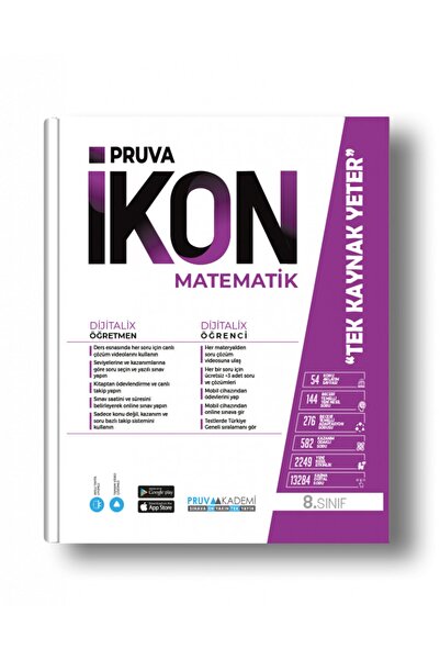 Pruva Akademi 8. Sınıf İkon Matematik Konu Anlatım Kitabı