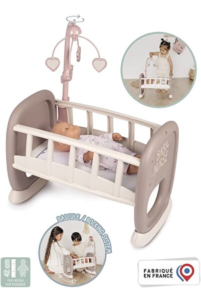 Smoby Ultra Luxury Children's Toy Crib - Baby Shaking Cradle