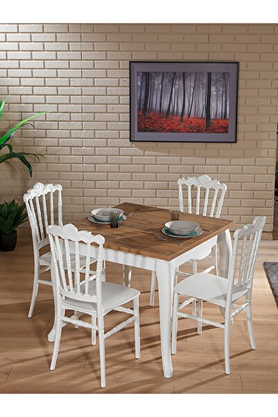 MOBETTO Sirius Artemis Mutfak Masa Takımı Beyaz