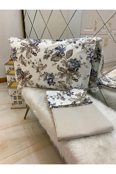 Özcan Ev Tekstil Ranforce Elastic Sheet Pillow Set 100% Cotton