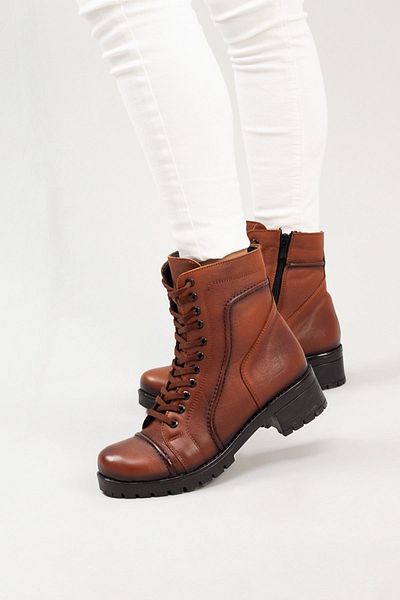 Adım Adım Women's Tan Genuine Leather Non-Slip Sole Cold-Proof Daily Boots