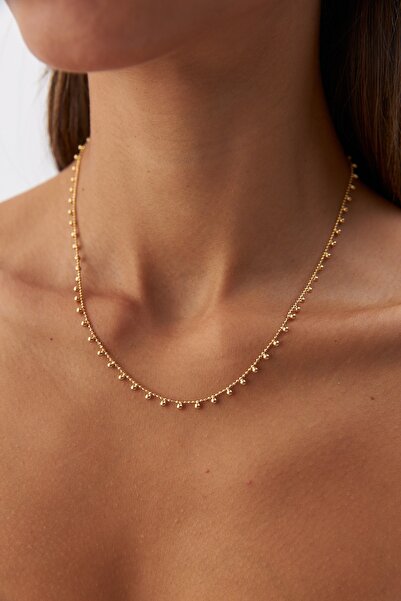 YAVUZ KUYUMCULUK 14 Ayar Altın Dorika Toplu Tek Sıra Kolye