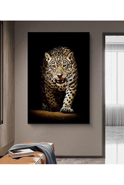 Generic Brand Tablou decorativ din pânză cu leopard