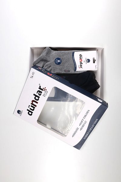 Dündar Plus Cotton Booties Seamless - Soft Wash - Scented 12 Pairs Women