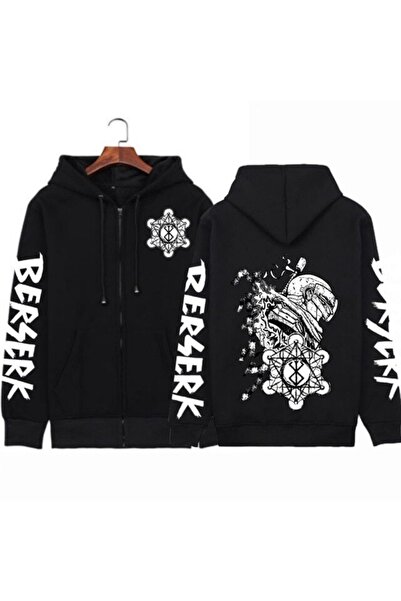 GALASHOP هودي بقلنسوة بسحاب من Berserk موديل 435