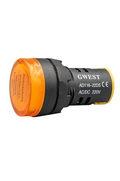 Gwest 22-s Led Signal 22mm 220v Yellow