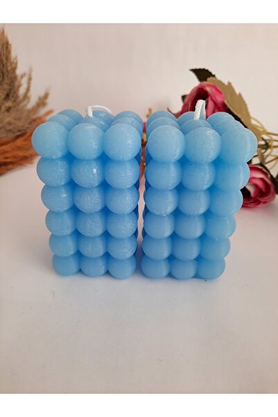 Bellaza Home Bubble Şeklinde Büyük 2'li Renkli Ve Kokulu Mum