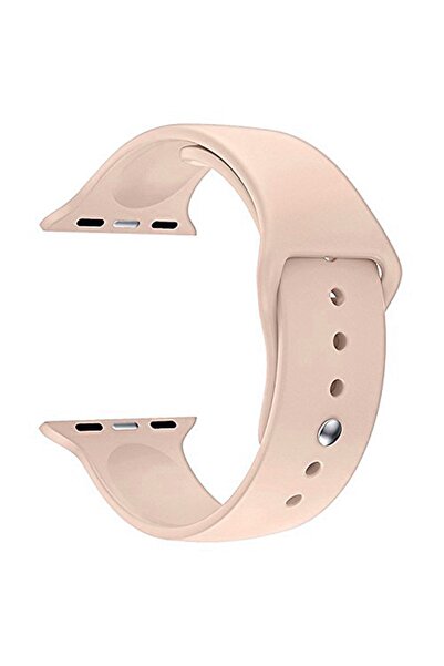 Microsonic Apple Watch Series 8 41 mm Uyumlu Silikon Kordon Rose Gold