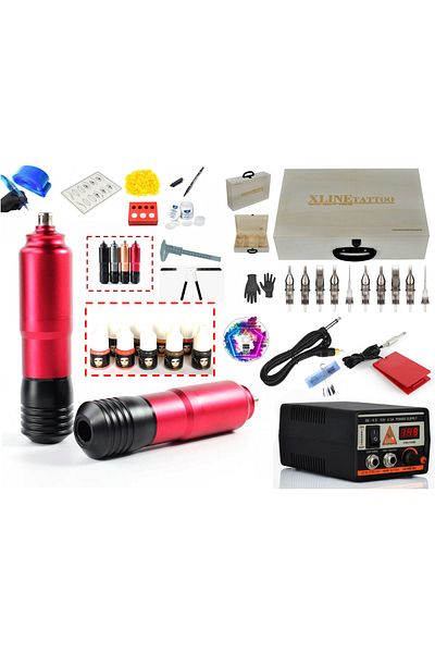 XLINETATTOO Xl-5339b Hybrid Pen Permanent Makeup Set with Bag