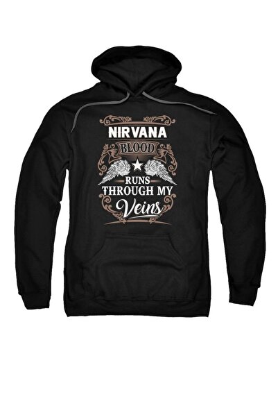 GALASHOP هودي للجنسين بشعار نيرفانا بغطاء للرأس