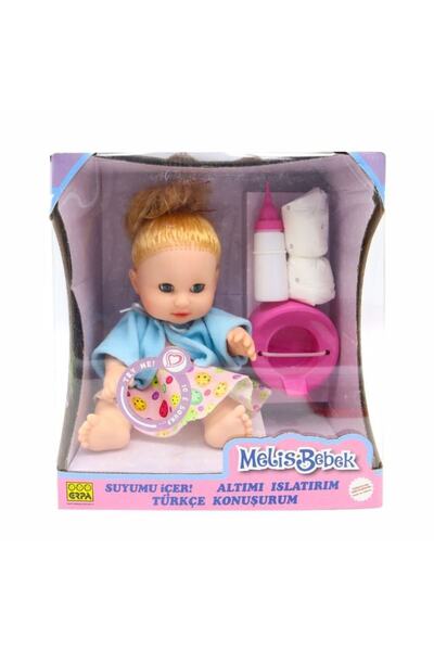 Erpa Oyuncak Melis Bebek Altını Islatan (türkçe Konuşan) 34cm Mavi Hırkalı Pe...