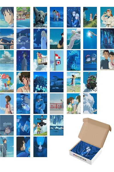 Postifull Σετ κολάζ αφίσας τοίχου Anime 40 τμχ - Αυτοκόλλητο πίσω μέρος - Σετ κουτί 10cm*15cm