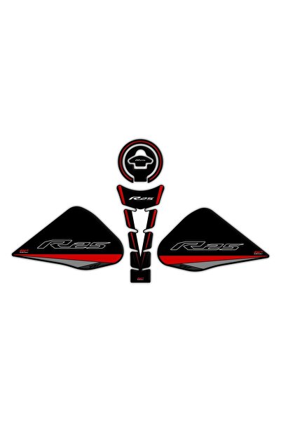 GP KOMPOZİT Yamaha R25 2015-2018 Uyumlu Tank Pad Seti Kırmızı