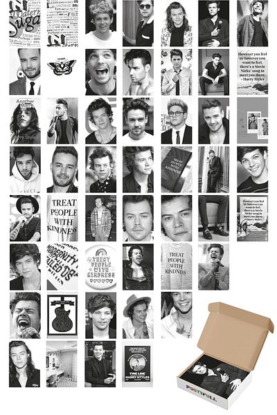 Postifull Σετ αφίσας One Direction Duar - Αυτοκόλλητο Κολάζ - 50 Τεμάχια - 10cm*15cm