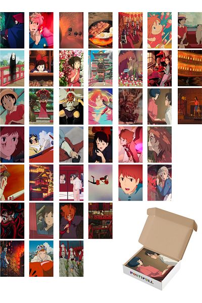 Postifull Σετ κολάζ αφίσας τοίχου Anime 40 τμχ - Αυτοκόλλητο πίσω μέρος - Σετ κουτί 10cm*15cm