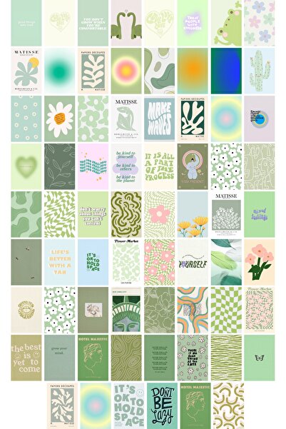 Postifull Danish Pastel Poster Seti - Arkası Yapışkanlı Poster Seti - 70 Adet...