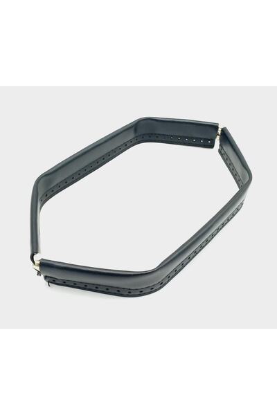 angel çanta aksesuar Gura Geanta Metalica Cu Piele Culoare Neagra 30 Cm