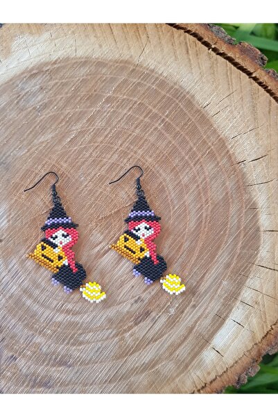 SEARD أقراط ساحرة لطيفة مصنوعة يدويًا من خرز ميوكي للهالوين