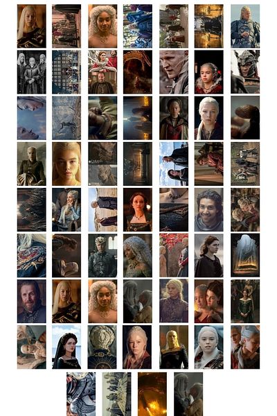 Postifull House Of Dragons 60 Piece Collage Kit - Διακόσμηση δωματίου και τοίχου