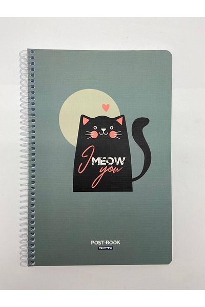 Gıpta Post-book Spiral Cardboard Cover 17x24 80 Sheets Checkered Notebook