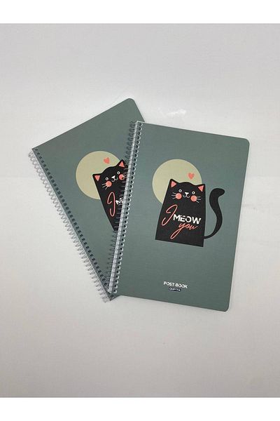 Gıpta Post-book Spiral Cardboard Cover 17x24 80 Sheets Checkered Notebook 2 Pieces